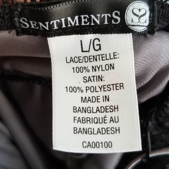 Black And Silver Rose Lace Babydoll - Picture 5 of 5